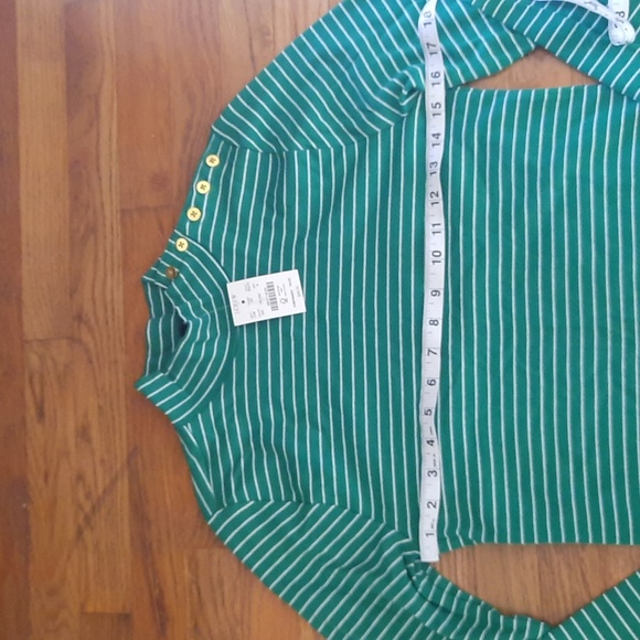 NWT J Crew striped mockneck top - Picture 4 of 5